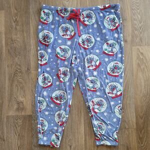 Disney Stitch Holiday Christmas Jogger Pants Size 2X